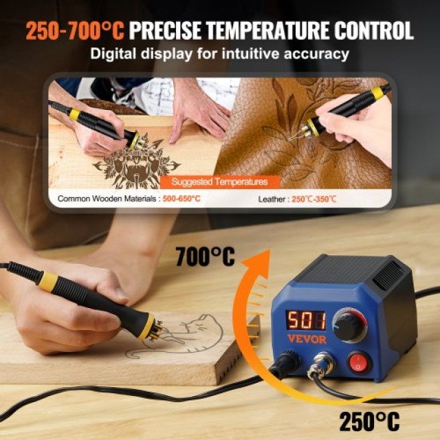 Σετ Πυρογραφίας VEVOR 250~700°C με Διπλή Πένα, 23 Σύρματα & 5 Στερεές Μύτες  GYLHJSDKSXXJEEJ25V2