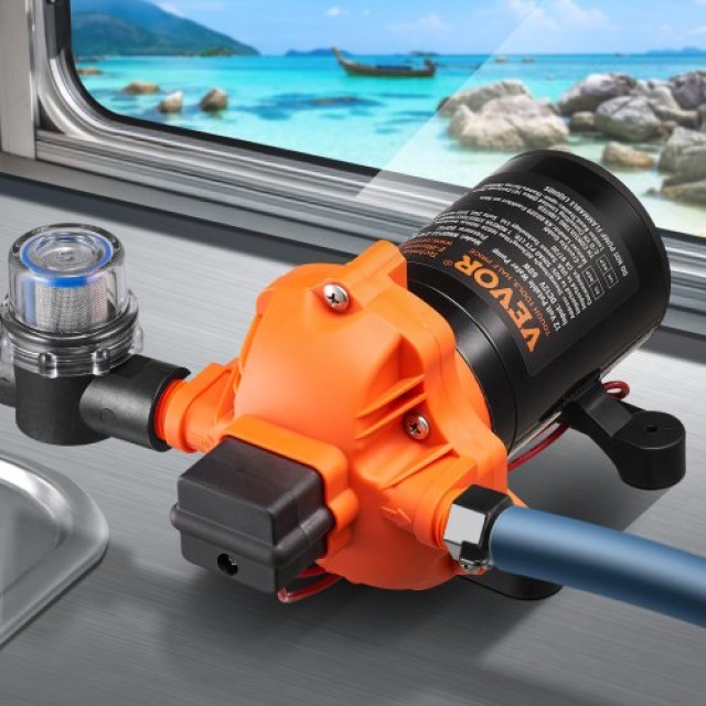 VEVOR  Αντλία Διαφράγματος 12V 1.8GPM 6.81 L/min 3-Θάλαμος με Διακό...
