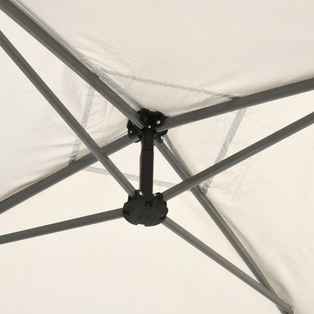 Outsunny Garden Gazebo με κουνουπιέρα και τροχήλατη τσάντα μεταφοράς, 300x300x270 cm, κρέμα 84C-413V00CW