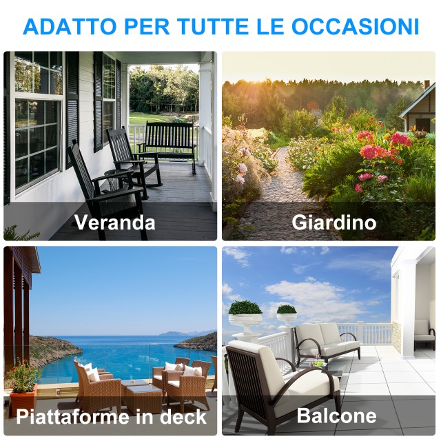 Outsunny Rattan Σετ Έπιπλα Κήπου 1 Τραπεζάκι σαλονιού και 2 Πτυσσόμενες Καρέκλες Κήπου 3τμχ Μαύρο 841-093