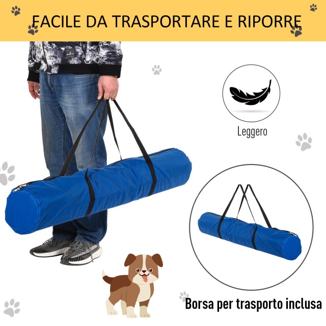 PawHut Set 4 Agility Dog Obstacles for Dog Training with Transport Bag D07-018WT