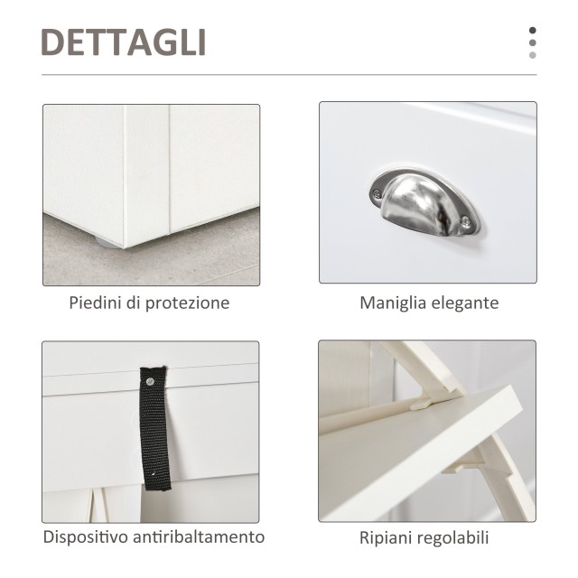 HOMCOM Ξύλινο ντουλάπι παπουτσιών που εξοικονομεί χώρο με μαξιλάρι,...