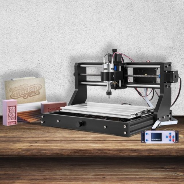 VEVOR  CNC 3018 Pro 15W Μηχάνημα Χάραξης Laser 3 Άξονες με Offline Controller για Πλαστικό, Ακρυλικό, PVC, Ξύλο DKJ3Z3018PRO15W01V2