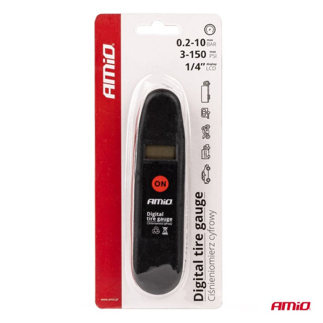 Μανόμετρο 10 bar, 3-150 PSI ,02940 AMiO