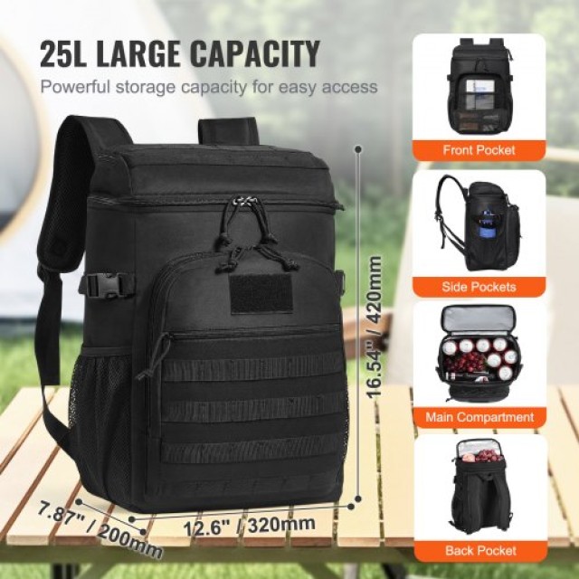 VEVOR  Τσάντα Ψυγείου 25L Molle με Αποσπώμενες Θήκες  ZSLZBHS25L00QA5GFV0