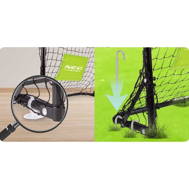 Τέρμα Ποδοσφαίρου 60x45x25cm Σετ 2τμχ NS-461 Neo-Sport
