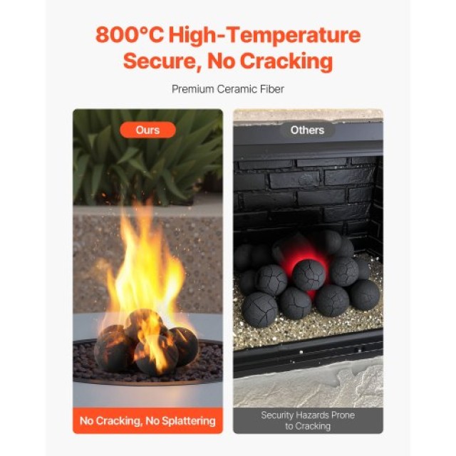 VEVOR Κεραμικές Στρογγυλές Πυρόλιθοι 12.5 cm (6 τεμάχια) TCXWYQ5INC...