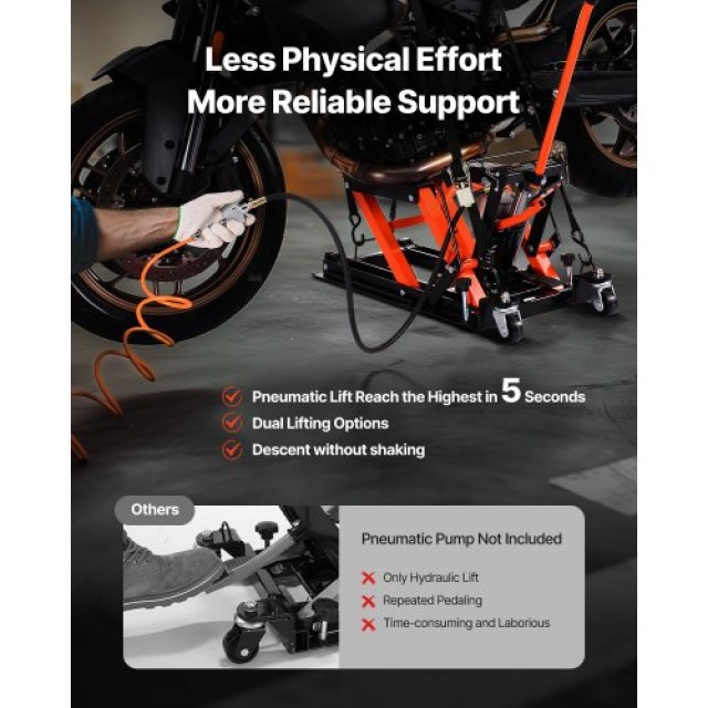 VEVOR Υδραυλικός Ανυψωτήρας Μοτοσικλέτας 1500lbs MTCXXSJJ1500H9RITV0 VEVOR Υδραυλικός Ανυψωτήρας Μοτοσικλέτας 1500lbs MTCXXSJJ1500H9RITV0