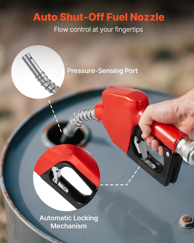 VEVOR Ηλεκτρική Αντλία Μεταφοράς Καυσίμου 16 GPM 60 L/min, 45 ft αν...