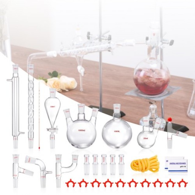Σετ Αποστακτήρα VEVOR 1000ml με Γυάλινα Σκεύη 29 τεμ.  SYSZLTJJPWW1IZZ32V0