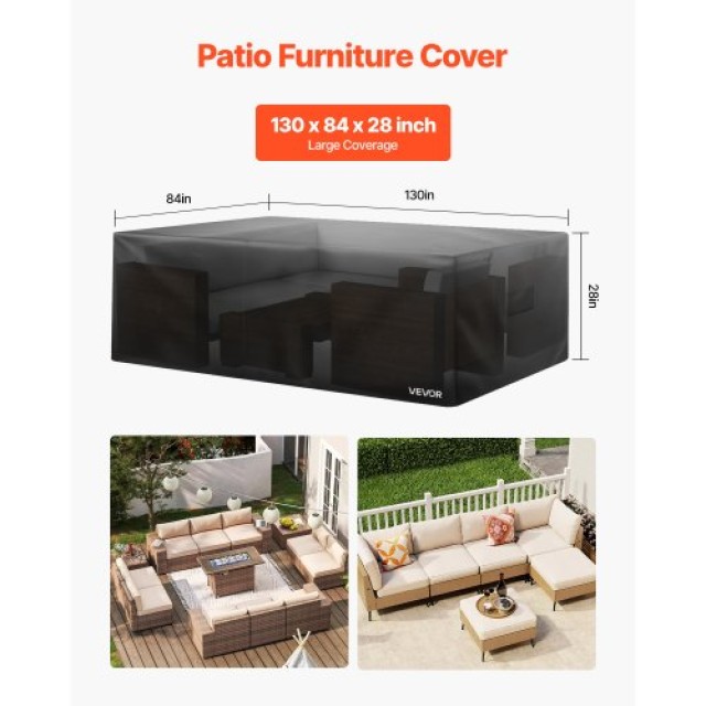 VEVOR Αδιάβροχο Κάλυμμα Επίπλων 420D για Τραπέζι & Καρέκλες 130x84 ...