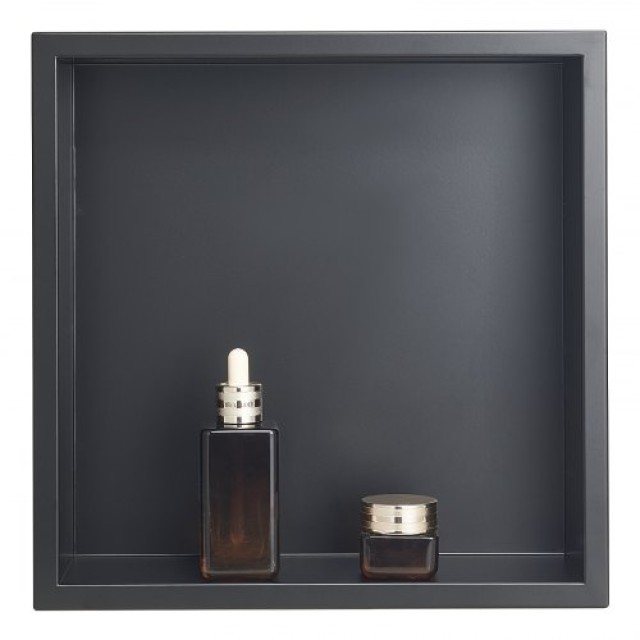 VEVOR Εσοχή Ντουζιέρας 33x33x10.2 εκ Ανοξείδωτο Ατσάλι Μαύρο BXGLYB...