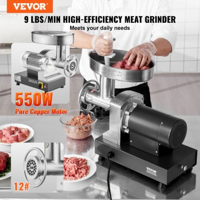 VEVOR  Ηλεκτρικός Κρεατομηχανή 9 lbs/min & Παρασκευαστής Λουκάνικων Κουζίνας SYTMDDJRJSYSM416UV2