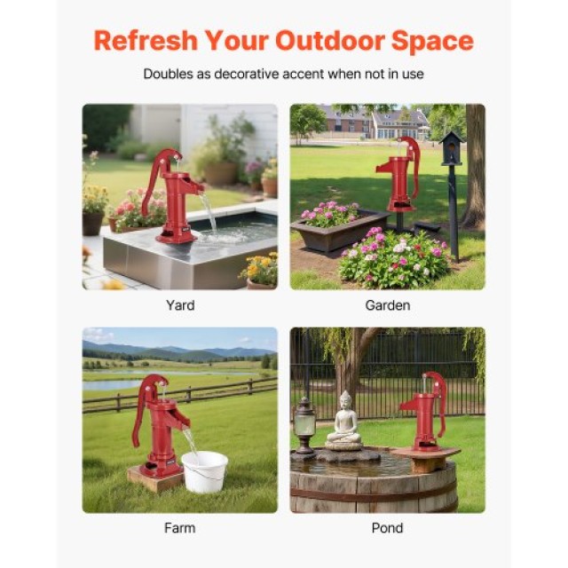 VEVOR Παραδοσιακή Αντλία Χεριού από Χυτοσίδηρο, 25 πόδια Μέγιστη Αν... VEVOR Παραδοσιακή Αντλία Χεριού από Χυτοσίδηρο, 25 πόδια Μέγιστη Αν...