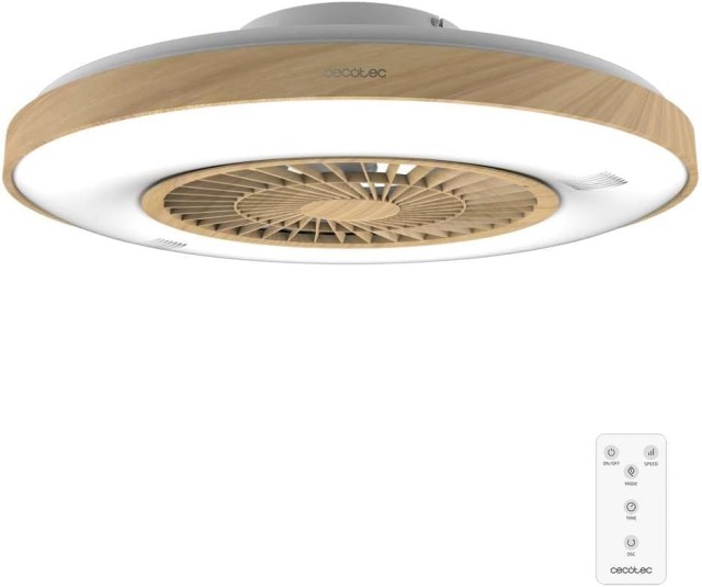 Ανεμιστήρας Οροφής EnergySilence LampAero 600 InsideWood με Φωτισμό LED, DC Μοτέρ, 3 Ταχύτητες 60 cm & Τηλεχειριστήριο CEC-08647 Cecotec