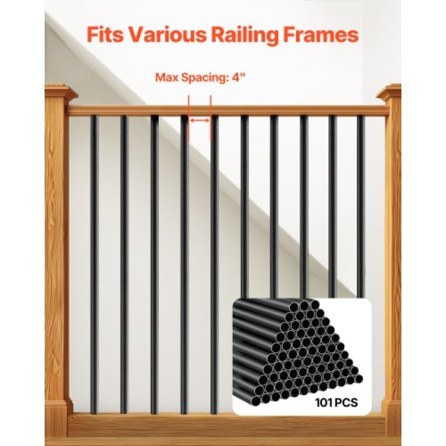 VEVOR Σκάλες Αλουμινίου: Δημιουργικά Κάγκελα με Βίδες και Καλύμματα...