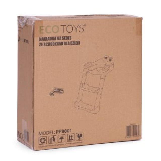 ECOTOYS Μειωτήρας τουαλέτας με σκαλοπάτια και σκάλα σε μπλε χρώμα P...