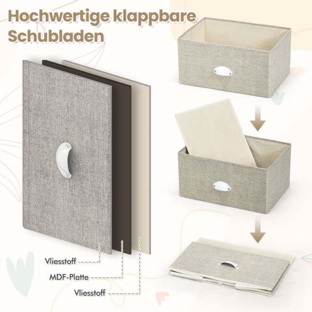 Costway Υφασμάτινη Συρταριέρα με Μεταλλικό Σκελετό & Επιφάνεια 45 x... Costway Υφασμάτινη Συρταριέρα με Μεταλλικό Σκελετό & Επιφάνεια 45 x...