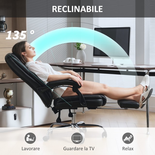 HOMCOM Περιστρεφόμενη Καρέκλα Γραφείου με Ανακλινόμενη Πλάτη και Απ... HOMCOM Περιστρεφόμενη Καρέκλα Γραφείου με Ανακλινόμενη Πλάτη και Απ...