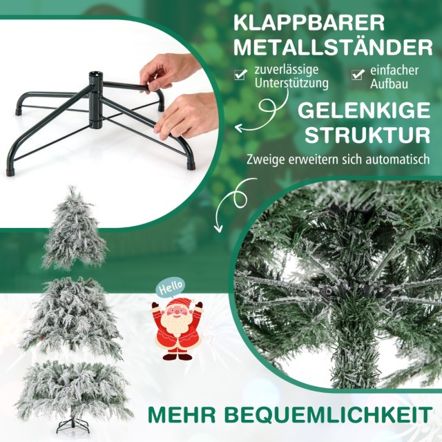 Costway Τεχνητό Χριστουγεννιάτικο Δέντρο με Χιόνι & Θερμά Λευκά LED... Costway Τεχνητό Χριστουγεννιάτικο Δέντρο με Χιόνι & Θερμά Λευκά LED...