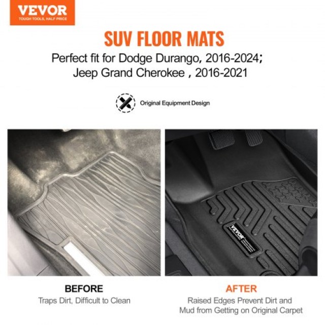 VEVOR  Πατάκια Αυτοκινήτου Dodge Durango/Jeep Grand Cherokee 2016-2024  SUVDBDDQDURAQXSVRV0