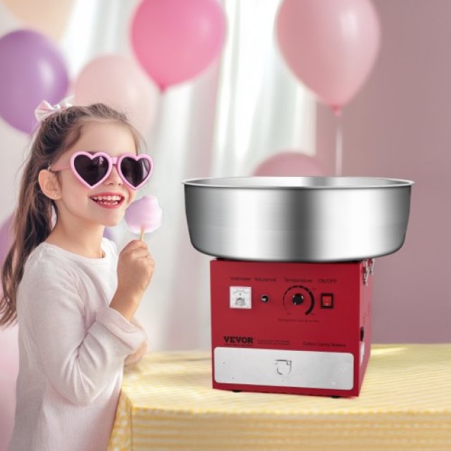 VEVOR Μηχανή Μαλλί της Γριάς 1000W για Πάρτι Κόκκινη TSDRMHTJHSWGU5...
