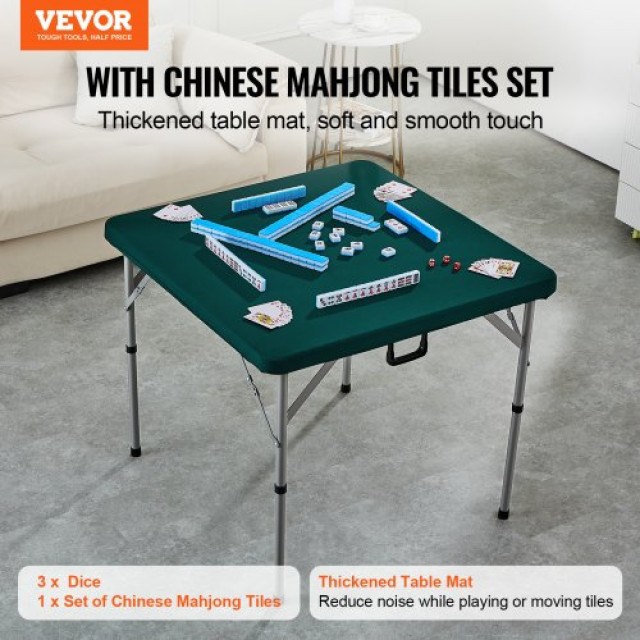 Φορητό Τραπέζι Mahjong VEVOR με Πλακίδια και Ζάρια  SDMJZBSZSMJZ336...