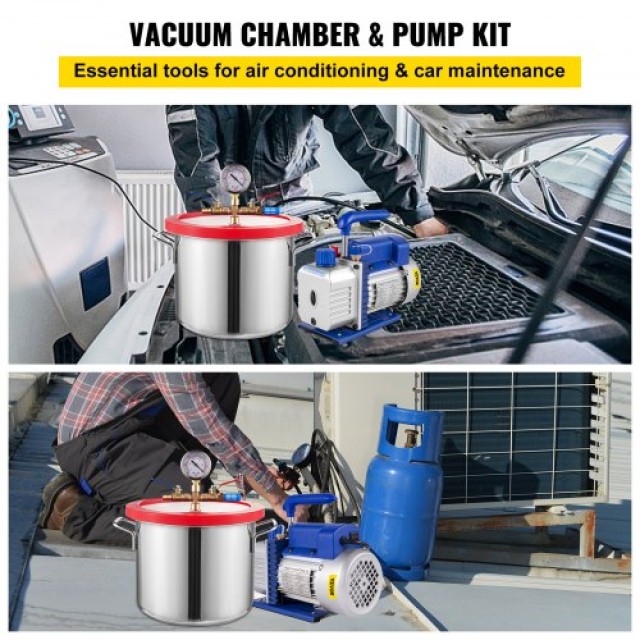 VEVOR Αντλία Κενού 1.5 Γαλόνια 3CFM 1/4HP για HVAC  QCKTZKB3CF1-4J1.5V2