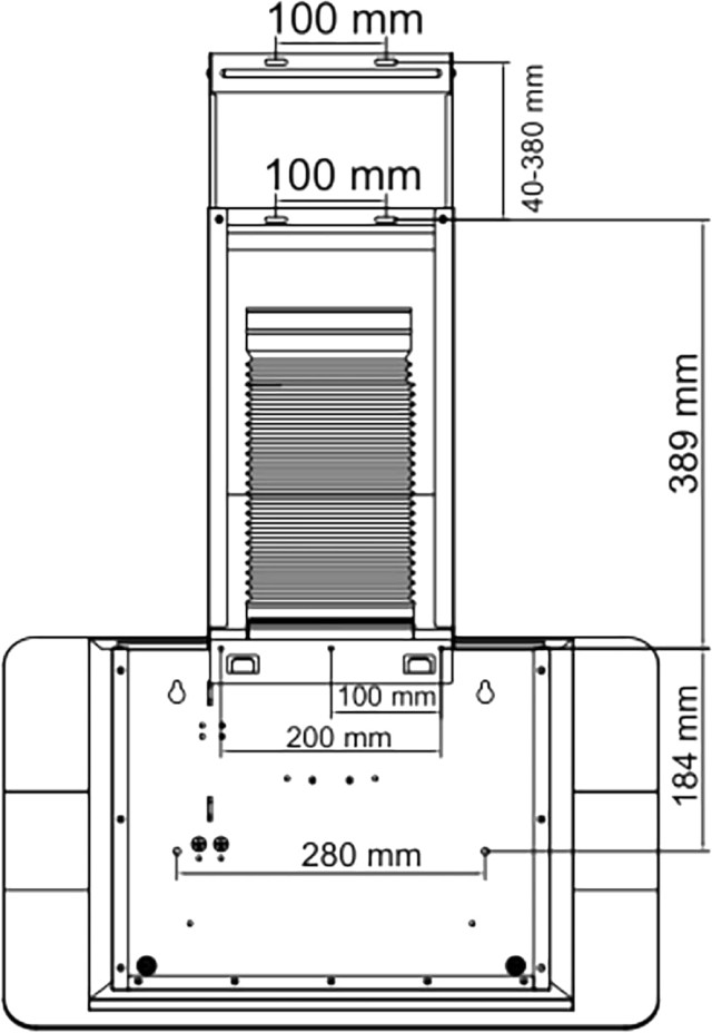 Απορροφητήρας Καμινάδα 90cm Bolero Flux DT 90650 650m³/h Μαύρο CEC-02897 Cecotec