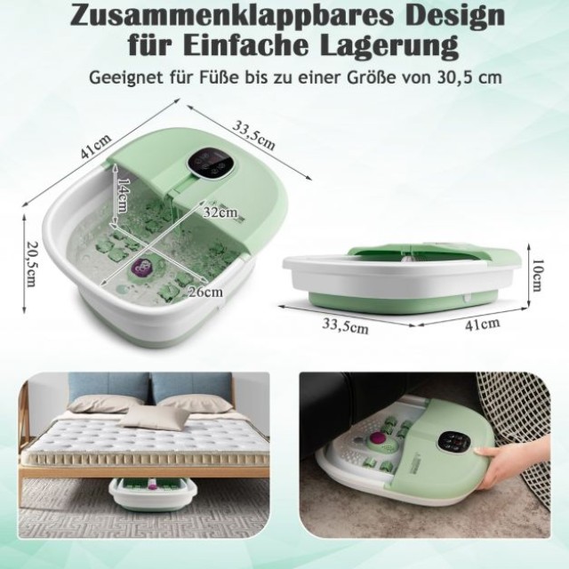 Ηλεκτρική Συσκευή Υδρομασάζ  500W 33,5 x 41 x 20,5 cm COSTWAY ES10123DE-GN