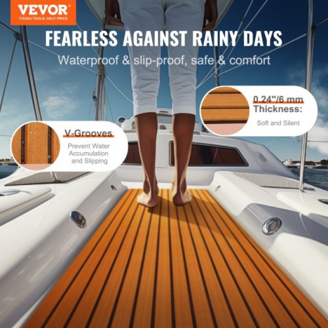 VEVOR Δάπεδο Σκάφους EVA Foam 94.5 x 35.4, Αντιολισθητικό Αυτοκόλλητο, 23.2 τ.π. για Σκάφη  CBZZFHPMDDZSW620PV0