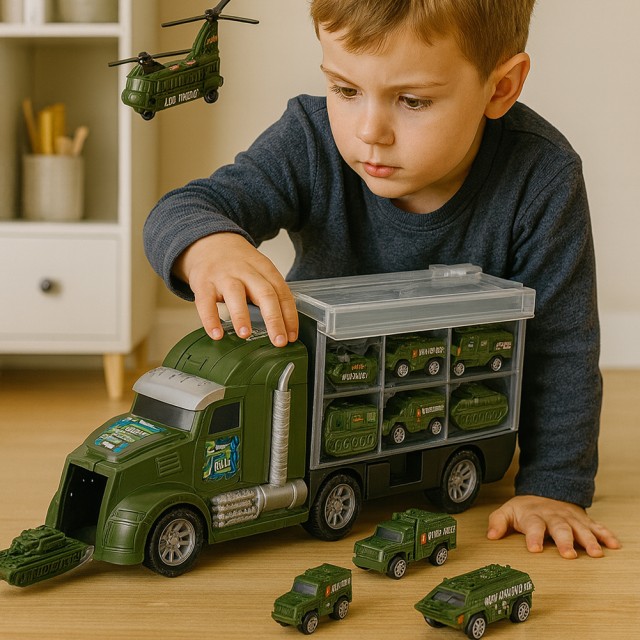 BAKAJI Στρατιωτικό Όχημα 12 σε 1 με Παιχνίδια Άρματα Μάχης Στρατού ...