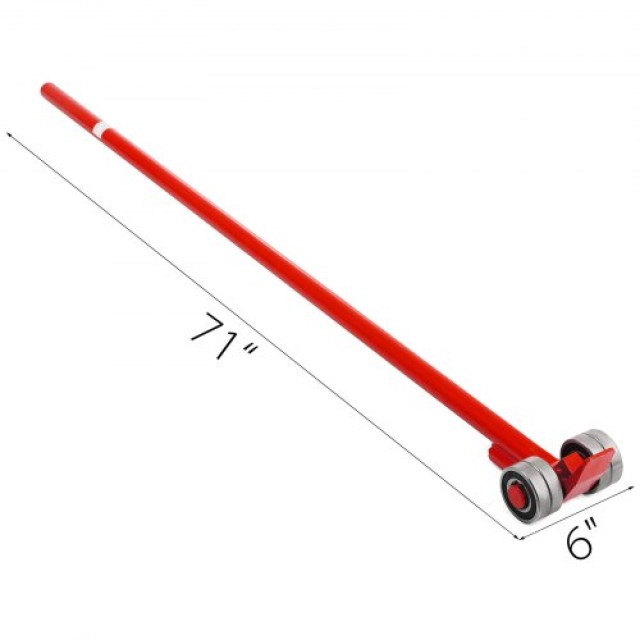 VEVOR Βαρέως Τύπου Μοχλός 3T/6600LBS με Ρόδες & Λαβή 1.8M  QG3T1.8M000000001V0