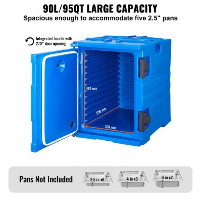 VEVOR  Μονωμένο Φορητό Δοχείο Φαγητού 90L για Catering SPBWXLSLLDPE...