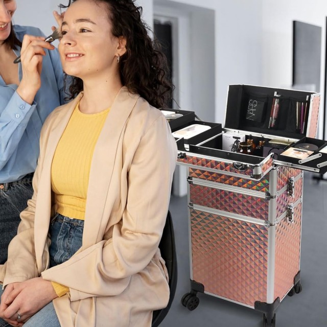 BAKAJI  Βαλίτσα Μακιγιάζ Αισθητικής Beauty Case 3 σε 1 Χρυσή  με Απ... BAKAJI  Βαλίτσα Μακιγιάζ Αισθητικής Beauty Case 3 σε 1 Χρυσή  με Απ...