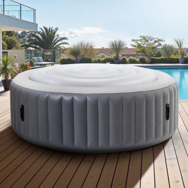 VEVOR Κάλυμμα Φουσκωτής Υδρομασάζ 137cm Στρογγυλό Αδιάβροχο Λευκό C...