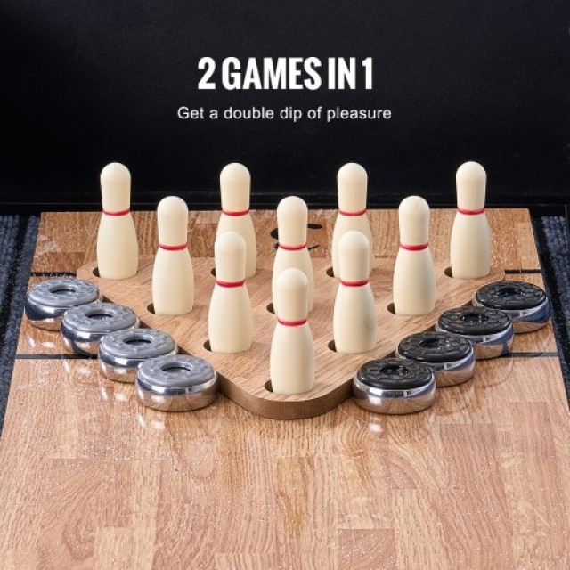 VEVOR 9 ft LED Τραπέζι Shuffleboard 2 σε 1 Σετ Παιχνιδιού Shuffleboard και Bowling  ZZKSHZ9YCDD0UFE5XV9