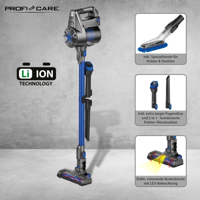 Ασύρματη Ηλεκτρική Σκούπα Δαπέδου 22.2V  2200 mAh- Ανθρακί PC-BS303...