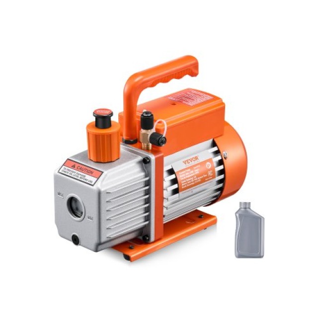 VEVOR Αντλία Κενού 4 CFM HVAC Μονοβάθμια Περιστροφική Αντλία Πτερυγίων με Συμπεριλαμβανόμενο Λάδι ZKBLJDJ13HP4ZR22YV2