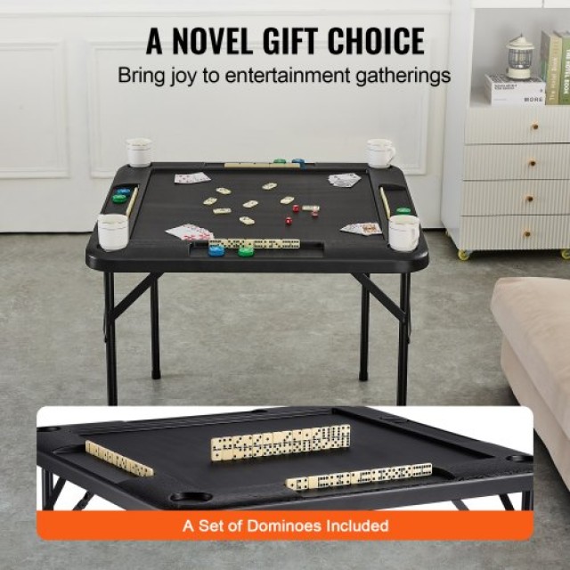 Τραπέζι Mahjong VEVOR, Τετράγωνο Πτυσσόμενο Τραπέζι για 4 Παίκτες μ...