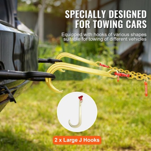 VEVOR  Αλυσίδα Ρυμούλκησης G80 με Γάντζο J και Γάντζο Σύλληψης 1080...