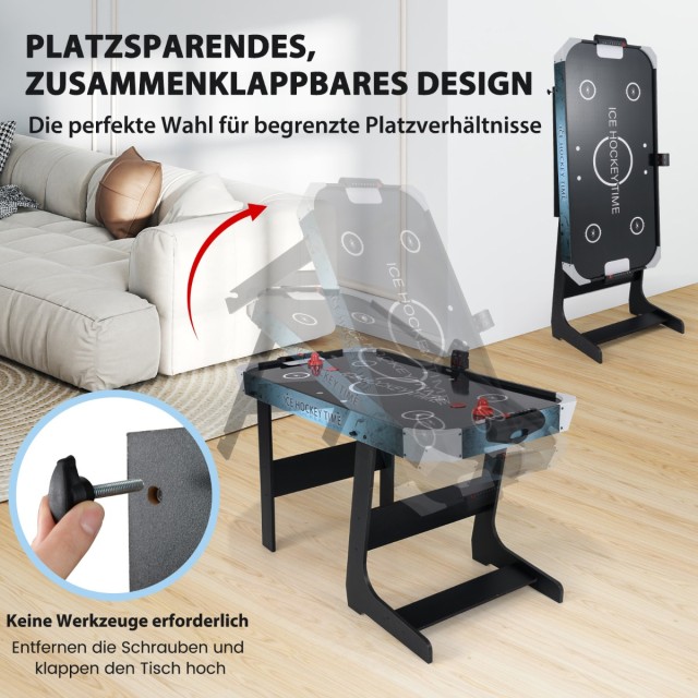 Costway Πτυσσόμενο Τραπέζι Air Hockey με LED και Ηλεκτρικό Κινητήρα... Costway Πτυσσόμενο Τραπέζι Air Hockey με LED και Ηλεκτρικό Κινητήρα...