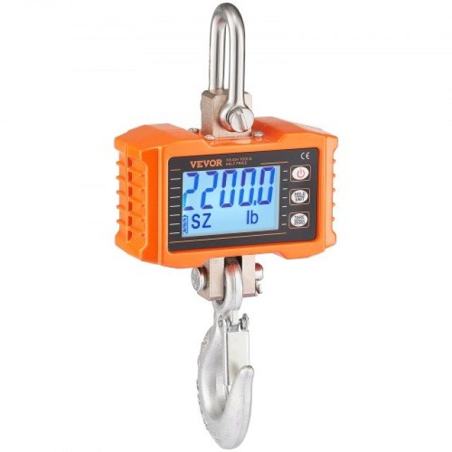 VEVOR Βιομηχανική Ψηφιακή Ζυγαριά Γερανού 1000 kg/2200 lbs Βαρέως Τύπου ZXDCZX200GYZ1AI1NV9