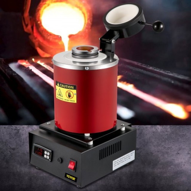 Ηλεκτρικός Κλίβανος Τήξης VEVOR 3KG για Χρυσό, Ασήμι, Χαλκό, Αλουμίνιο  RJLYCSTOC3KG-6M1GV2