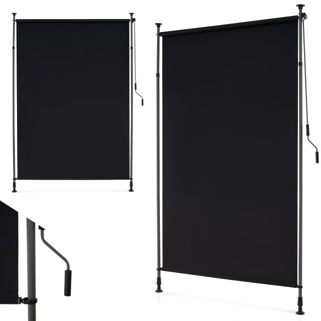 Costway Εξωτερική Κάθετη Τέντα Μπαλκονιού 200 x 220-310 εκ. Ρυθμιζό...