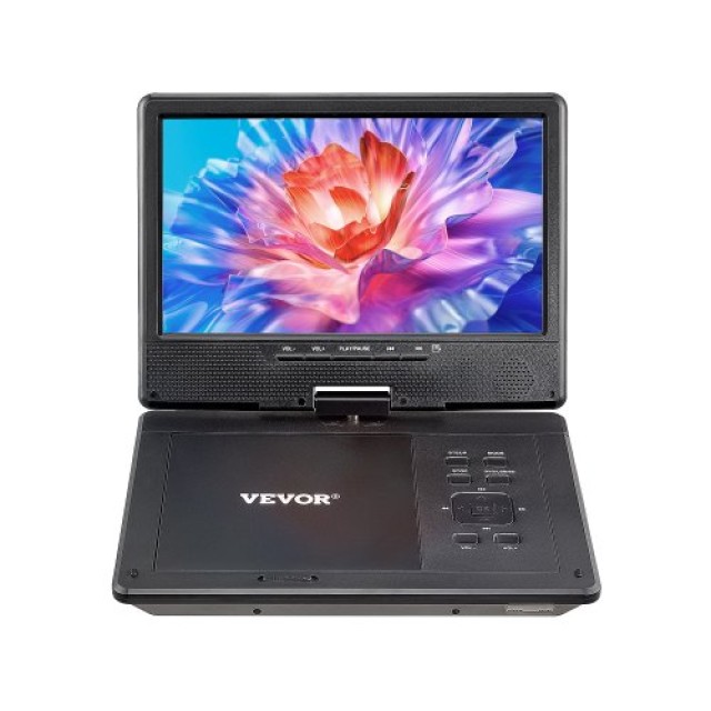 VEVOR Φορητό DVD Player με Οθόνη 228 mm και Ενσωματωμένη Μπαταρία 4...