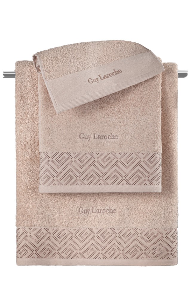 Guy Laroche 3er-Set Handtücher Emblem Altrosa, 1122090224001