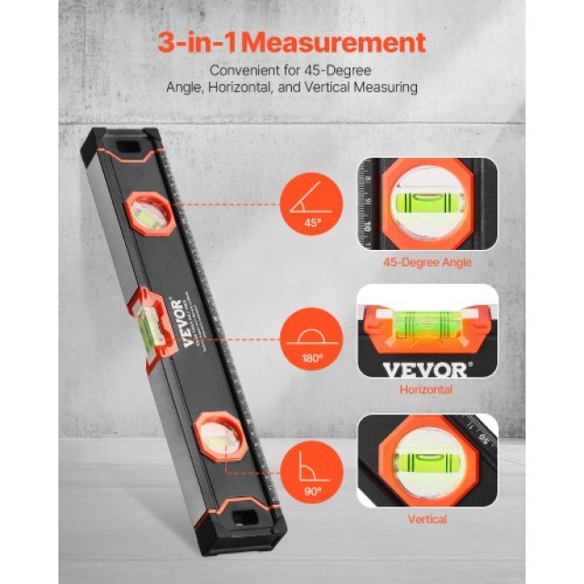 VEVOR Μαγνητικό Αλφάδι 6 Τεμαχίων με Φυσαλίδα JXSPC78INCH42T7D1V0