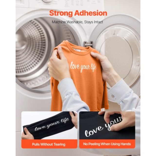 VEVOR Λευκή Γυαλιστερή Βινυλίου Μεταφοράς Θερμότητας HTV 30.48cm x ... VEVOR Λευκή Γυαλιστερή Βινυλίου Μεταφοράς Θερμότητας HTV 30.48cm x ...