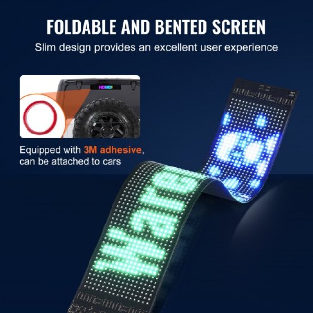 Προγραμματιζόμενη LED Πινακίδα VEVOR 68x12cm P6 Πλήρους Χρώματος  R...